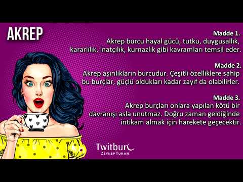 3 Maddede Burçlar - Zeynep Turan (Twitburc)