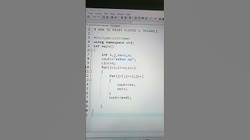 C++ Program to print Floyd