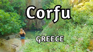 Corfu Walking tour, Beautiful place, Waterfall quiet place to walk