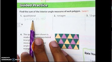 Math 8 5-4 Polygons and Angles