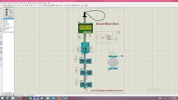 Smart Blind Stick using Arduino in Proteus