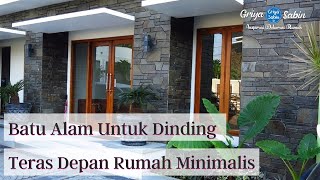 112 Contoh Batu Alam Untuk Dinding Teras Depan Rumah Minimalis Terbaru screenshot 4