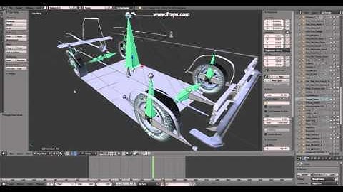 Blender - Ford Cortina suspension rig.