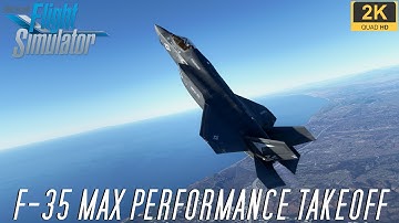 Microsoft Flight Simulator 2020 - F-35B - Max Performance Takeoff - *Cockpit View* - Indiafoxtecho