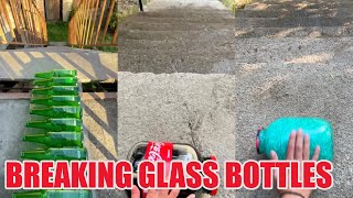 Breaking Glass Bottles &amp; Balloon Drops 😱🔥 Crushing Crunchy &amp; Soft Things! #asmr #satisfying