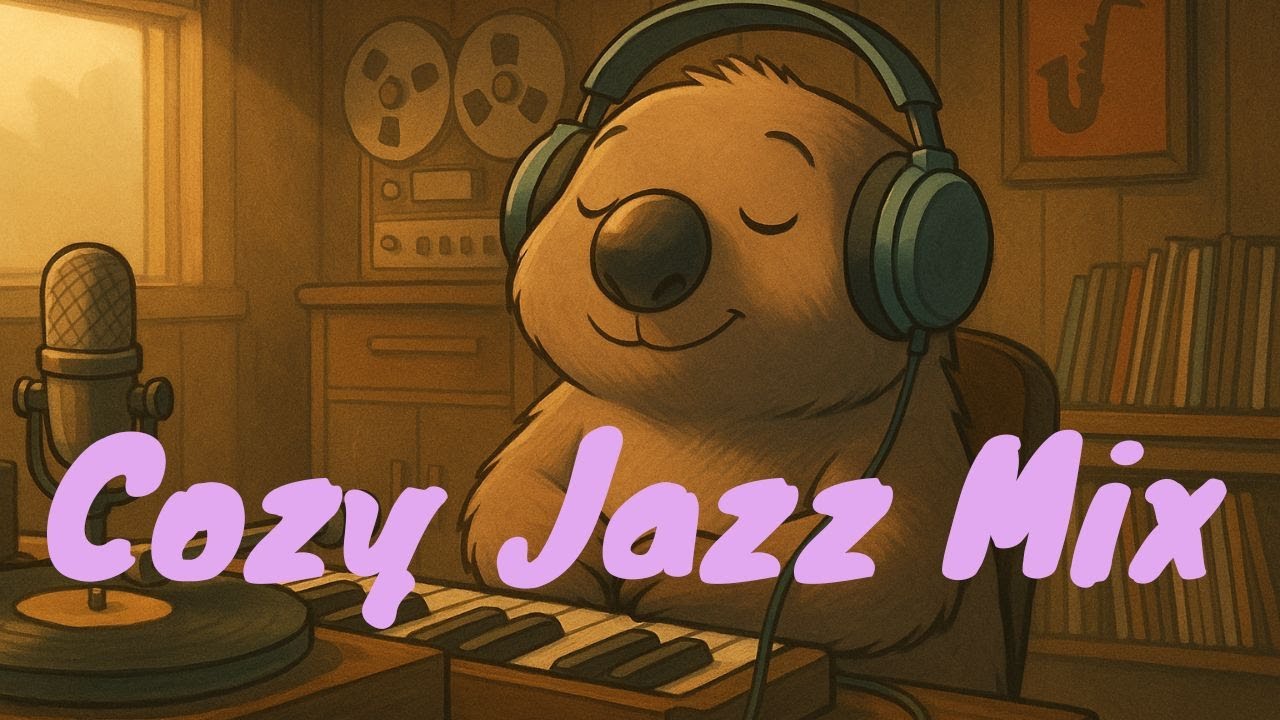 Relaxing Cozy Jazz Mix – Warm Vinyl Crackle Background Music for Work & Study | Chilled Wombat