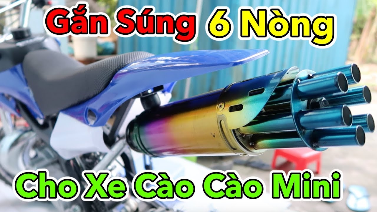 Lâm Vlog - Thử Độ Pô 6 Nòng Cho Xe Moto Cào Cào Mini | Pocket Bike for ...