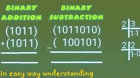 Binary Addition and Subtraction in Urdu, Binary Addition and Subtraction