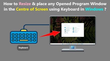 How to Resize & place any Opened Program Window in the Centre of Screen using Keyboard in Windows ?