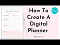 How to Easily Create a Digital Planner | Canva Tutorial | Fillable PDF