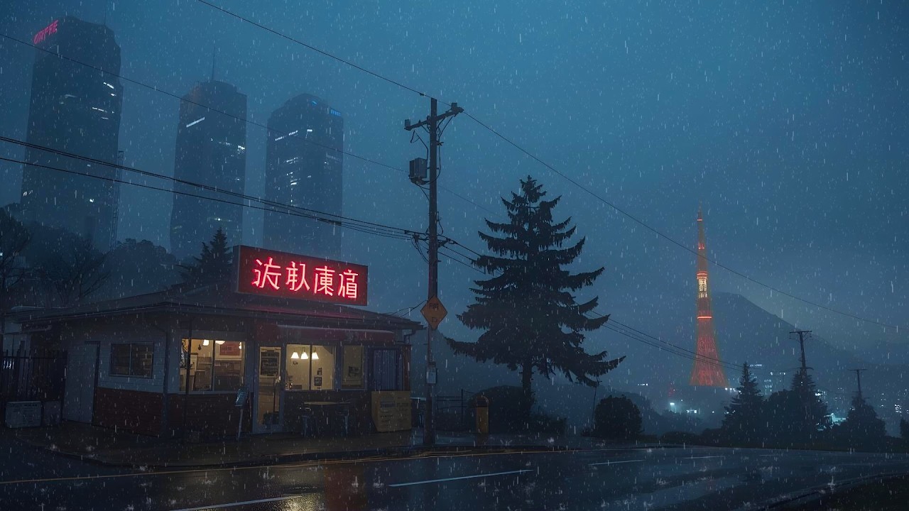 That 90s Rainy Tokyo Café Vibe 🌧️ Nostalgic Lofi Beats to Relax & Unwind