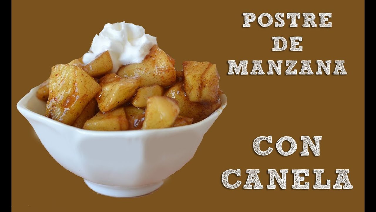 Postre de manzana al horno con canela