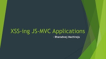 XSSing JS-MVC Applications