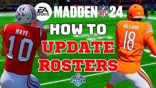 HOW TO GET UPDATED DRAFT ROSTERS IN MADDEN 24  NFL DRAFT 2024