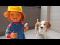 Funny Dogs Vs Evil Little Chucky : Dogs Louie & Marie