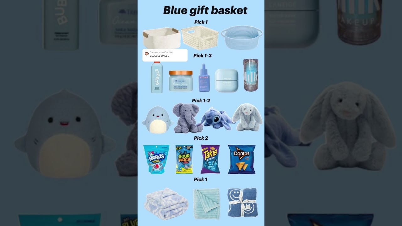 Make a blue gift basket!! | 