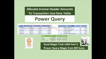 EMT 1495 Part 02: Power Query with Group By Rows: Allocate Invoice Amounts To Line Item Table