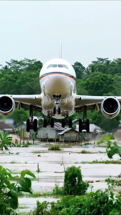 Banjir Jadi Penyelamat? Pesawat Mendarat Darurat di Desa #shorts
