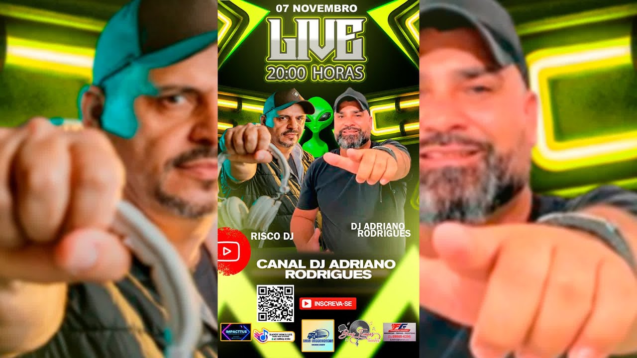Live 07/11/ 2025 Canal  DJ Adriano Rodrigues. Sejam todos Bem Vindo!!!! Hoje Convidado Risco DJ