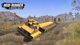 MudRunner MAZ 7907 10x10 World's Longest Truck Driving Through Giant Pits