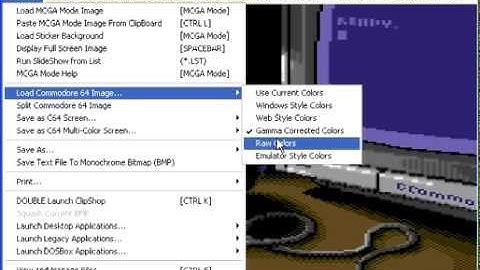 Palette Choices for Loading C64 Images in ClipShop (to save as BMP) - Brief Overview