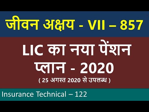LIC Jeevan Akshay VII Table No 857   New Pension Plan of LIC        VII