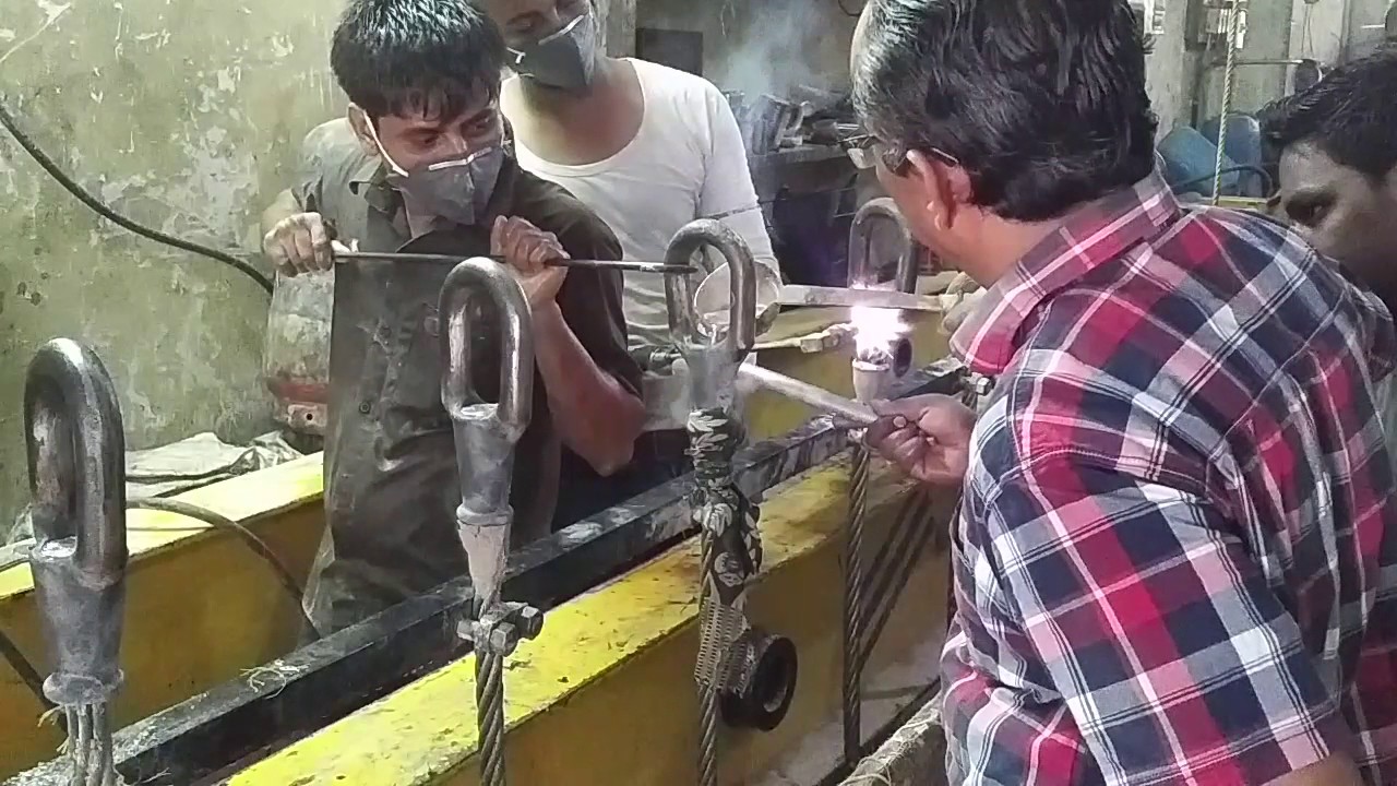 Wire rope socket fusing - YouTube