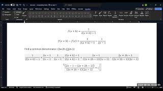 Finding and simplifying the difference quotient with a rational function