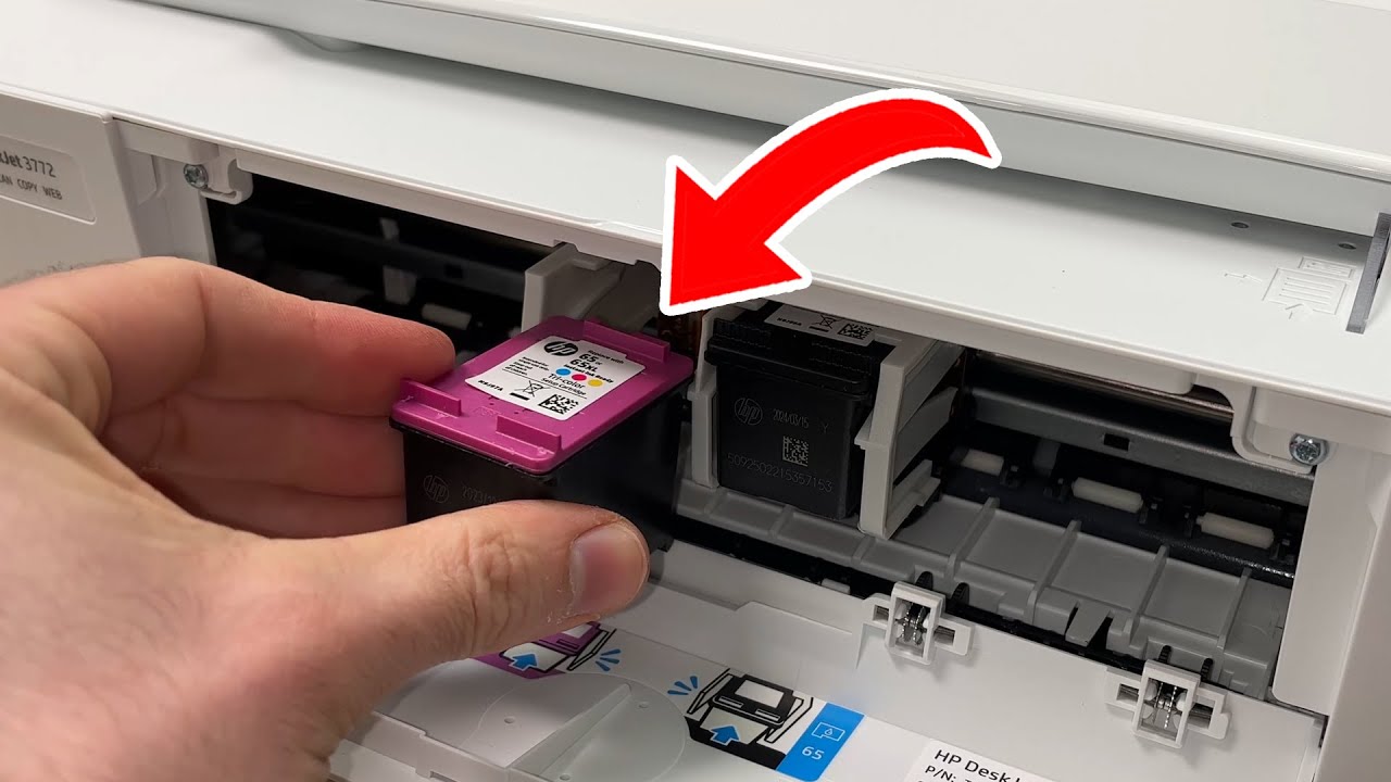 HP Deskjet 3700 Series (3772): How to Install Ink Cartridges 