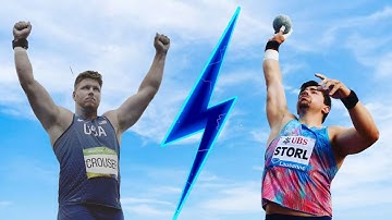 Ryan Crouser VS David Storl Epic Battle | Shotput Glide VS Rotational technique Comparison