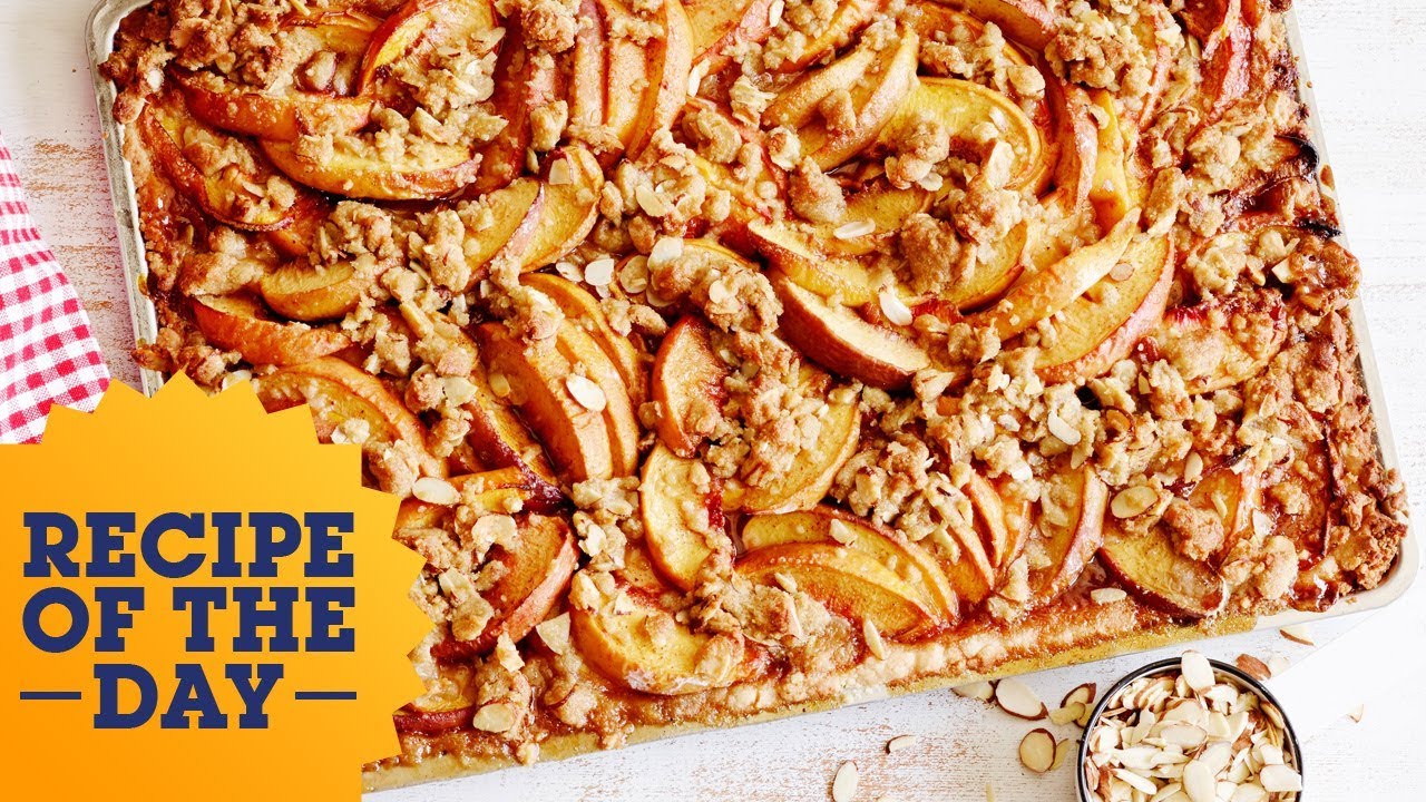 Recipe of the Day: Peach Streusel Slab Pie | Food Network