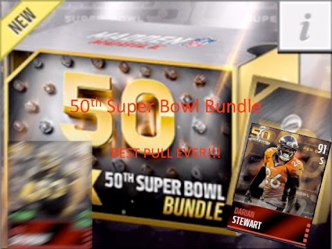 Super Bowl 50 Bundle! Best Pull Ever!!! INSANE LUCK!!! Legend! Madden Mobile 16 - YouTube