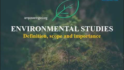 Environmental studies Introduction