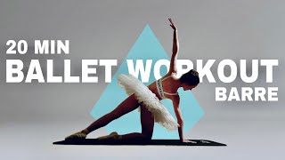 20 Min Floor Barre Ballet Beginner Workout | Ballet Exercises At Home + Stretch!