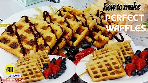 ||Perfect Crispy Waffle || Delicious Healthy Waffles Recipe || Easy & Quick Chocolate Waffles Treat|