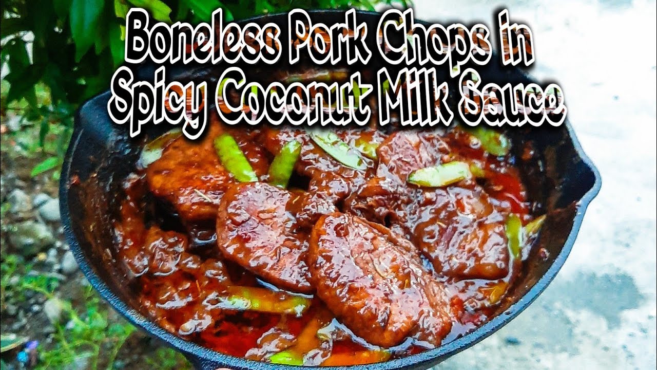 Pork Recipe|Boneless Pork Chops in Spicy Coconut Milk Sauce - YouTube