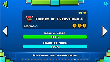Geometry Dash - Official Level 18 - Theory Of Everything 2 100% [All Coins]