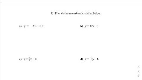 Finding Inverse Linear Functions Algebraically