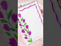 Tulip Flowers Drawing In 5 Minutes #shorts #short #art #diy #satisfyling