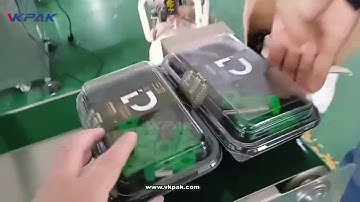 VK-FTL-3S Automatic C-Wrap 3 Side Labeling Machine For Clamshells and Trays