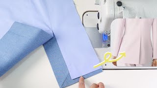 Sewing craft &Tips |The second sewing method of suit fork | How to Sew a Jacket's VentsFully Lined