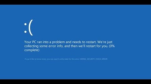 How to fix “Kernel Security Check failure” blue screen error in Windows 10/11