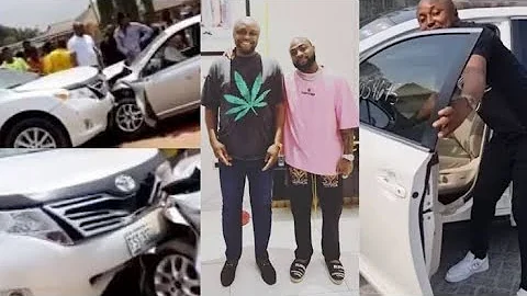 Israel DMW involved in an accident with the car Davido bought for him few weeks ago .