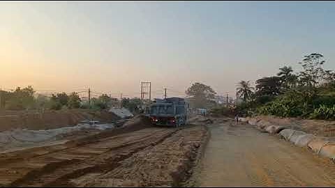 Tiếp tục đổ cát nền đường N1.kéo đài.đài bi.đông anh