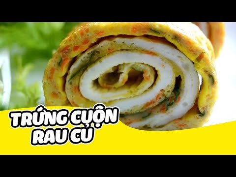 CÁCH LÀM MÓN TRỨNG CUỘN RAU CỦ ĐẸP MẮT | CĂN BẾP SINH VIÊN | COOKEN | #shorts