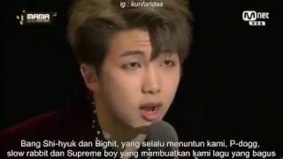 INDO SUB BTS DAESANG ARTIST OF THE YEAR MAMA 2016