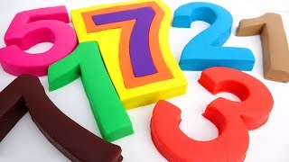 How To Make Giant Play Play Doh Numbers Modelling Clay Learn Colors Kids Video