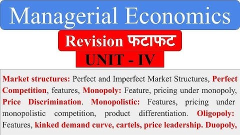 4| Market, Market Structure, classification of market, Duopoly, Oligopoly, managerial economics