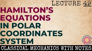 Hamilton’s equations in polar coordinates system