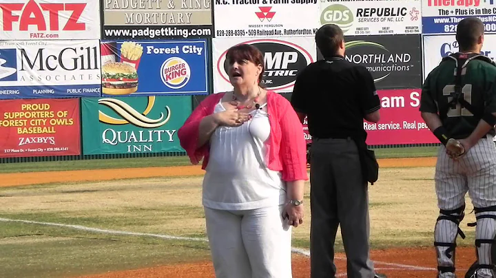 Deborah Keller sings the National Anthem (07-25-13)